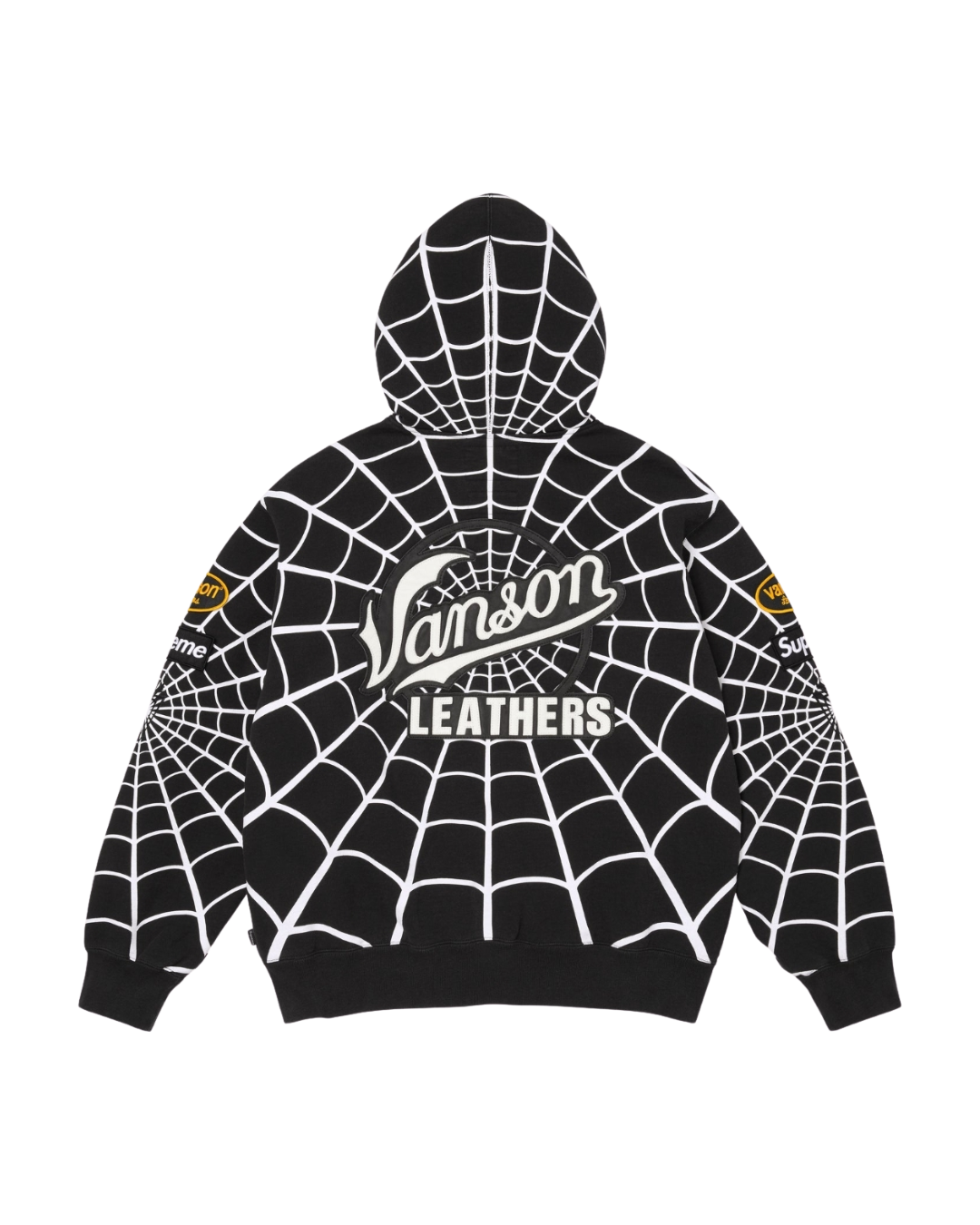 Supreme x Vanson Leathers Spider Web Hoodie