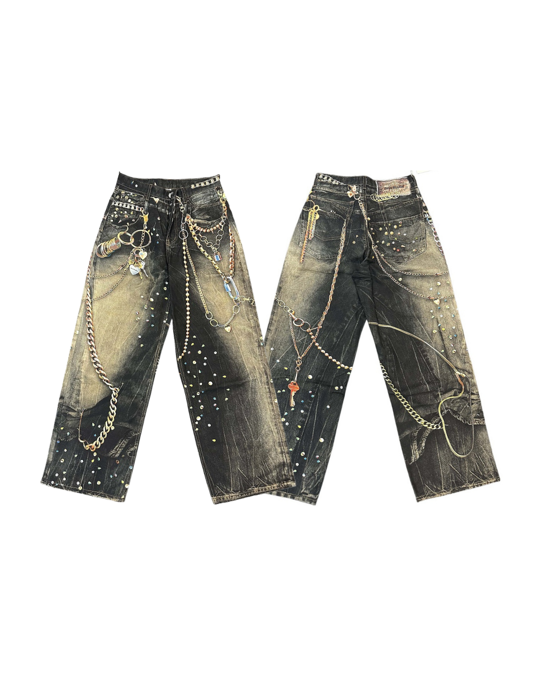 Acne Studios 1981 Biker Trompe L'oeil Jeans