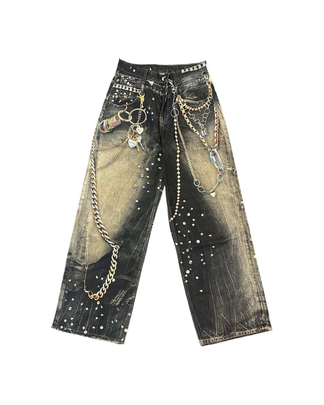 Acne Studios 1981 Biker Trompe L'oeil Jeans