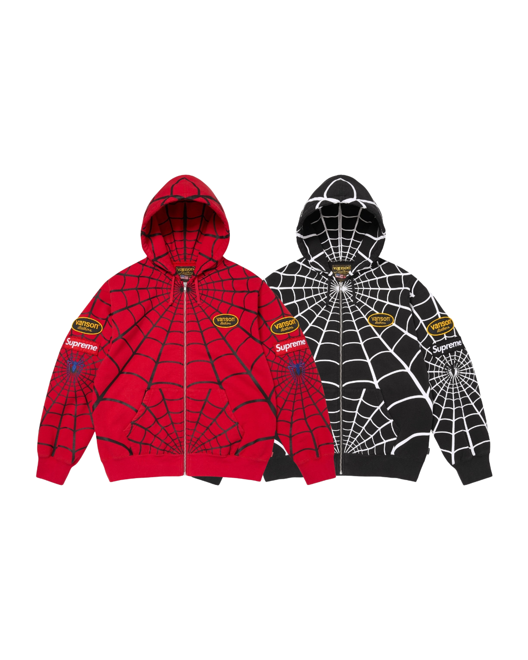 Supreme x Vanson Leathers Spider Web Hoodie