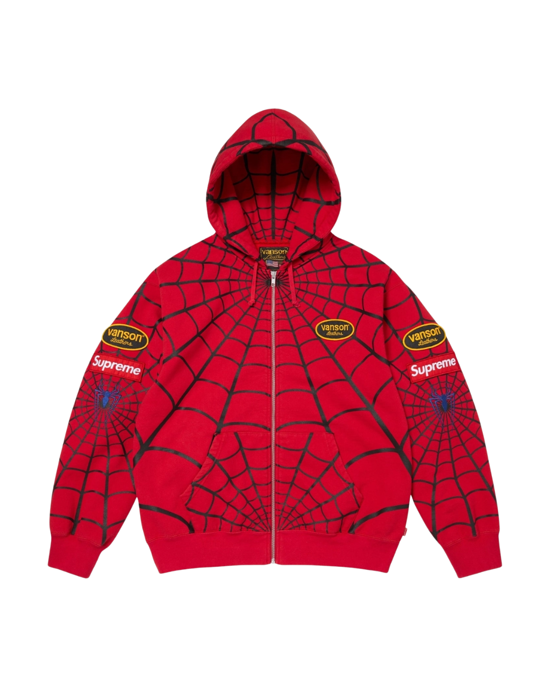 Supreme x Vanson Leathers Spider Web Hoodie