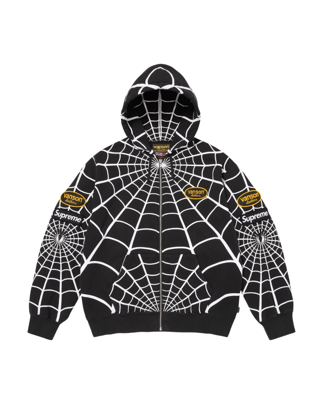 Supreme x Vanson Leathers Spider Web Hoodie