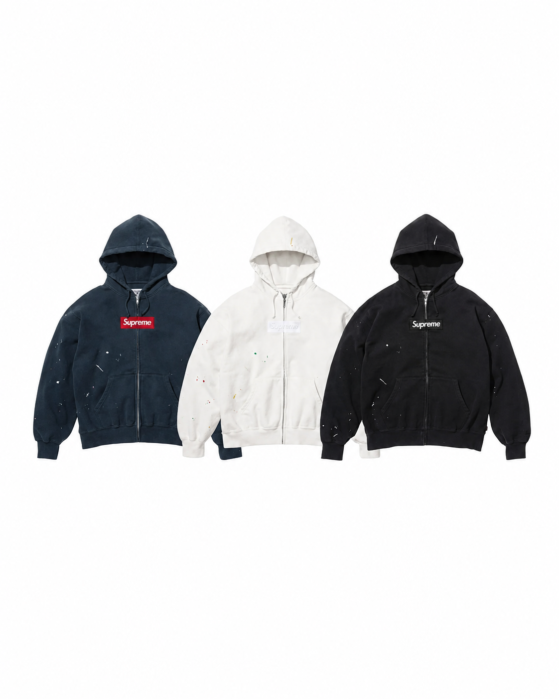 Supreme x MM6 Box Logo Zip-Up Hoodie