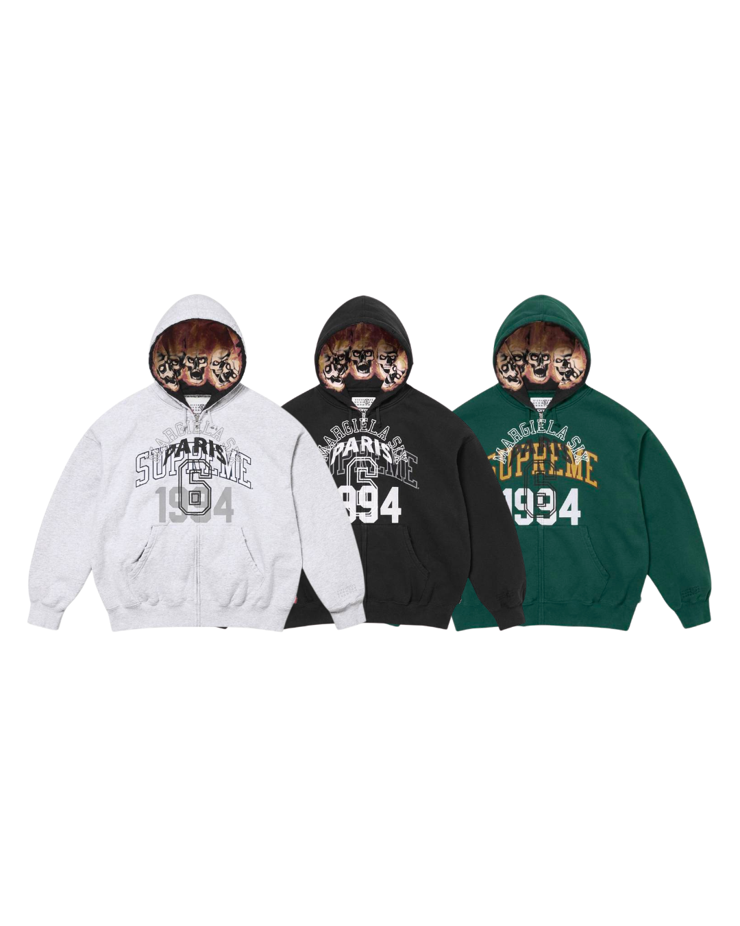 Supreme x MM6 Zip-Up Hoodie