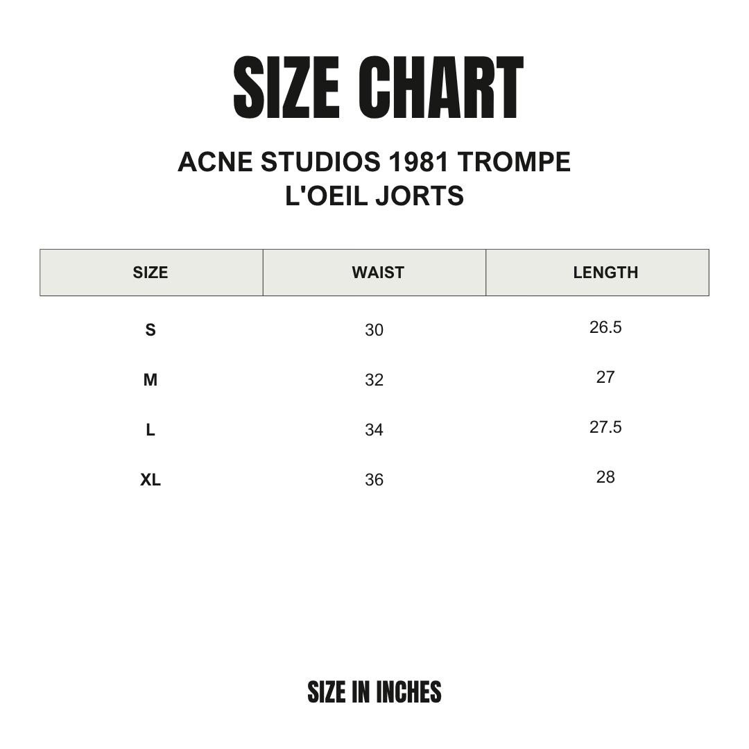 Acne Studios 1981 Trompe L'oeil Jorts