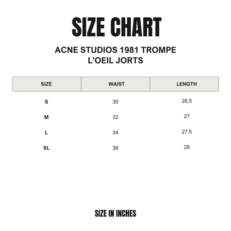 Acne Studios 1981 Trompe L'oeil Jorts