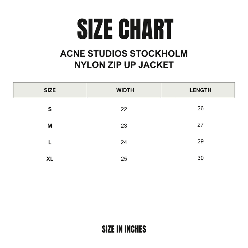 Acne Studios Stockholm Nylon Zip Up Jacket