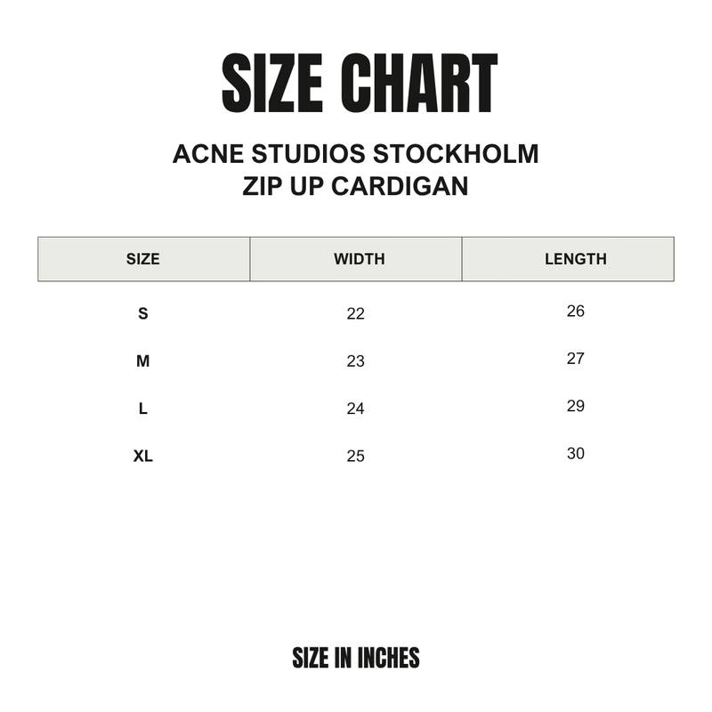 Acne Studios Stockholm Zip Up Cardigan
