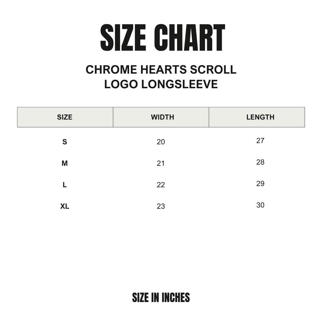 Chrome Hearts Scroll Logo Longsleeves