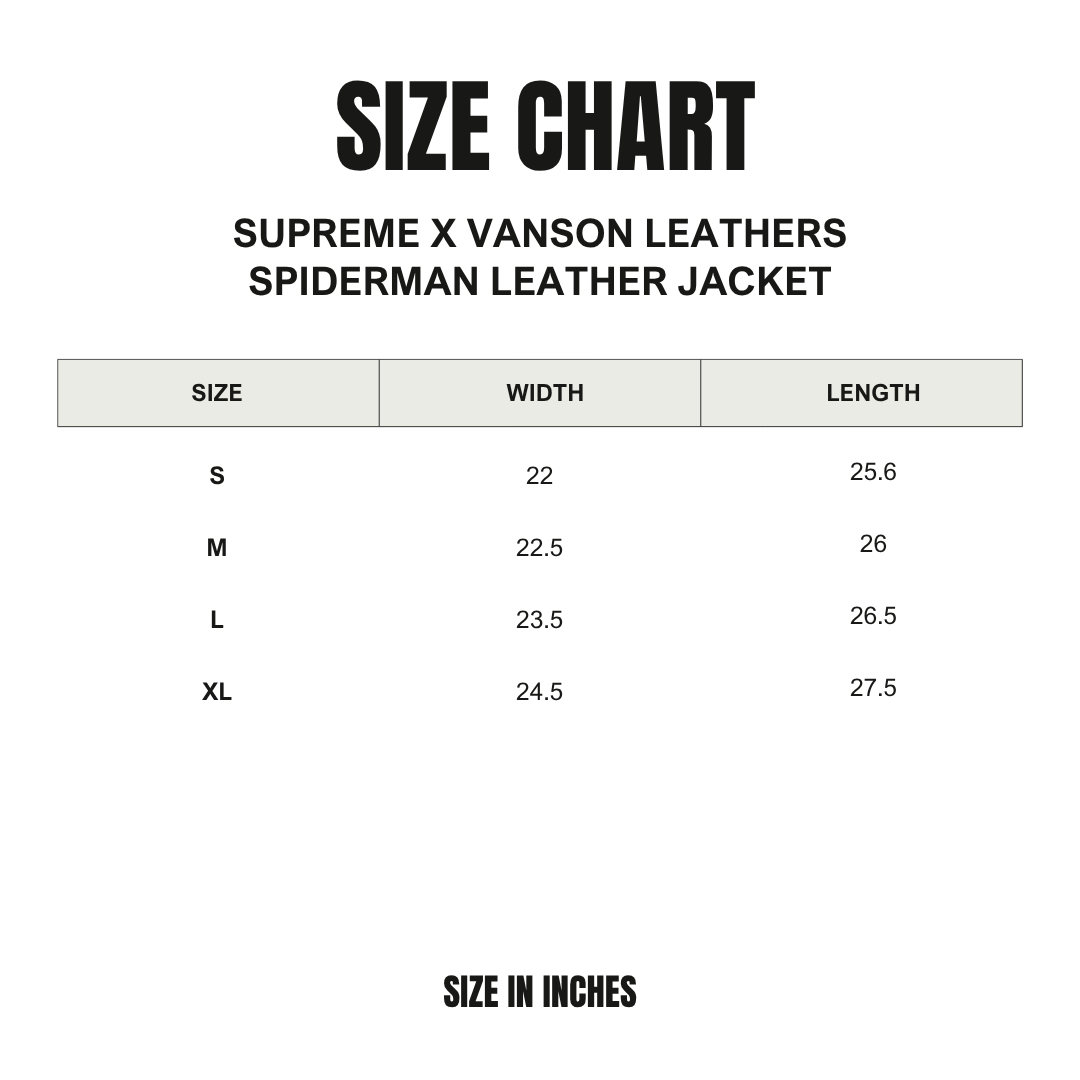 Supreme x Vanson Leathers Spider-Web Leather Jacket